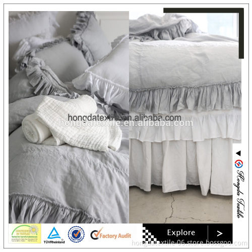 Wholesale Stone Washed Flax Linen Bed Linen Bedding set Bed sheet